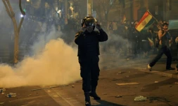 Incidents devant le Tribunal Ă©lectoral suprĂȘme de Bolivie Ă La Paz, le 22 octobre 2019