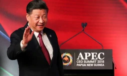 Le président chinois Xi Jinping à Port Moresby le 17 novembre 2018