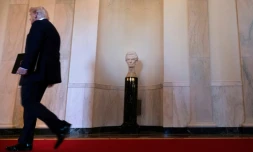 Le président américain Donald Trump à la Maison Blanche, le 15 avril 2025