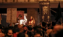 Manifestation contre le Premier ministre israélien Benjamin Netanyahu, accusé de corruption, le 25 juillet 2020 à Jérusalem