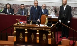 Francois de Rugy, le nouvel occupant du perchoir de l'Assemblée nationale, lors de son élection le 27 juin 2017
