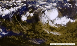 La perturbation tropicale se situait à 4h30 ce mardi à 3 250 km au Nord-Est des côtes réunionnaises (Image: Mtotec.com)