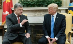 Le président américain Donald Trump et son homologue ukrainien, Petro Porochenko, le 20 juin 2017 à la Maison Blanche 
