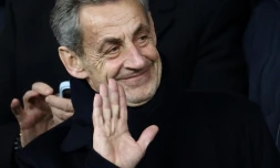 L'ancien président Nicolas Sarkozy, le 26 novembre 2025 au Parc des Princes à Paris