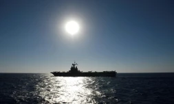 Le porte-avions Charles-de-Gaulle en Méditerranée le 29 septembre 2016