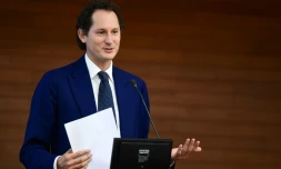 Le président de Fiat Chrysler Automobiles (FCA), John Elkann, à l'Université Bocconi dans le sud de Milan le 27 mai 2019