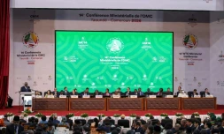 Des participants à la conférence ministérielle de l'OMC à Yaoundé, le 26 mars 2026 au Cameroun