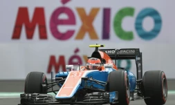 Le Français Esteban Ocon (Manor Mercedes), le 28 octobre 2016 à Mexico lors des essais du Grand Prix du Mexique