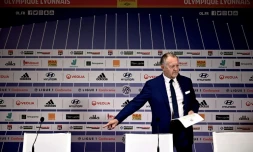 Le président lyonnais Jean-Michel Aulas au siège du club à Décines, le 13 février 2020