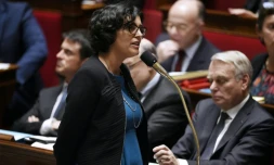 La ministre du Travail Myriam El Khomri, le 26 avril 2016 à l'Assemblée nationale à Paris