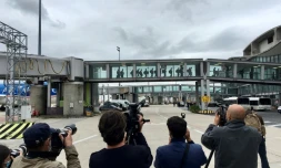 Capture d'une vidéo AFP  des premiers Français évacués d'Afghanistan et arrivant à l'aéroport de Roissy le 17 août 2021