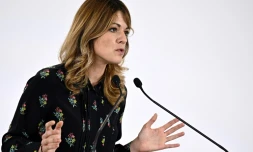 La porteparole du gouvernement Maud Bregeon, le 15 octobre 2024, Ă Paris