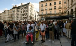 Rassemblement à Bayonne, le 4 août 2023, pour protester contre la violence après le décès d'un homme mortellement  agressé lors des fêtes de la ville fin juillet