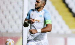 Le milieu Dimitri Payet ouvre le score pour l'OM face à Apollon Limassol, le 4 octobre 2018 à Nicosie  