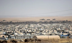 Un camp de déplacés situé entre les villes irakiennes de Erbil et Mossoul, le 20 juin 2017 