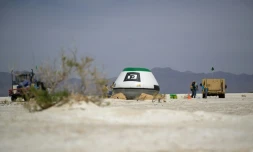 Répétition générale avant l'atterrissage de la capsule spatiale de Boeing, Starliner, à White Sands, au Nouveau-Mexique, le 23 mai 2022