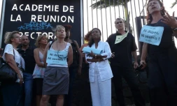 Manifestation des conseillers pédagogiques mardi 29 mars 2011. Photo Marine Veith