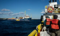 Vue du navire Sea Watch 3 le 4 janvier 2019, qui a sauvé 32 migrants en Méditerranée le 22 décembre.