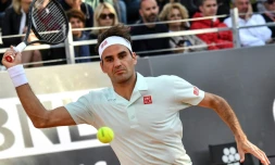Roger Federer face au jeune Croate Borna Coric Ă Rome, le 16 mai 2019