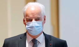 Le ministre délégué chargé des Petites et moyennes entreprises Alain Griset
arrive au tribunal le 12 octobre 2021
