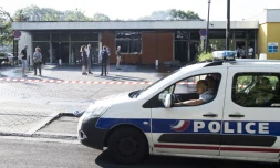 Un centre médical incencié au Breil, à Nantes, photographié le 4 juillet 2018