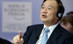 Le fondateur de Huawei Ren Zhengfei au Forum économique mondial de Davos (Suisse) le 22 janvier 2015