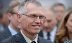 Carlos Tavares, président du directoire de de PSA Peugeot Citroen, lors de l'inauguration d'une nouvelle implantation à Rueil-Malmaison, le 11 janvier 2016