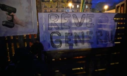 Manifestants de "Nuit Debout" le 28 avril 2016 place de la République à Paris