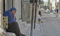 Zeinab al-Ardaba, une réfugiée palestinienne de 78 ans, dans le camp de Baqa'a, en Jordanie, le 2 septembre 2018