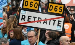 Manifestation contre la réforme des retraites, à Brest, le 22 mars 2018
