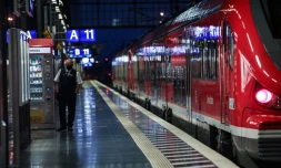 Gare de Francfort le 23 août 2021, alors que l'Allemagne est touchée par un mouvement de grève des conducteurs de trains