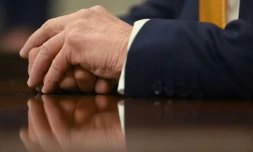 Le président américain Donald Trump dans le Bureau ovale de la Maison Blanche, à Washington, aux Etats-Unis, le 7 mars 2025