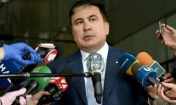 L'ex-président géorgien Mikheïl Saakachvili le 24 avril 2020 à Kiev