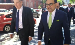 Le représentant américain au commerce Robert Lighthizer et le ministre mexicain de l'Economie Ildefonso Guajardo, le 23 octobre 2018 à Washington