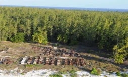 Enlèvement de déchets métalliques dans les îles Eparses. (photos TAAF)
