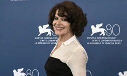 L'actrice française Fanny Ardant à la 80e Mostra de Venise pour le film "The Palace" de Roland Polanski, le 2 septembre 2023