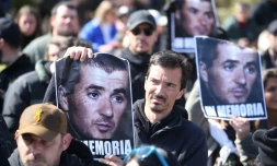 Nouvelle manifestation après le décès d'Yvan Colonna, agressé en prison alors qu'il purgeait une peine à perpétuité pour l'assassinat du préfet Claude Erignac en 1998, le 3 avril 2022 à Ajaccio
