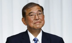 Le Premier ministre japonais et chef du Parti libéral-démocrate (PLD) au pouvoir, Shigeru Ishiba, au siÚge du parti à Tokyo le 28 octobre 2024