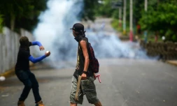 Heurts entre manifestants et forces de police, le 16 juillet 2018 à Masaya, au Nicaragua