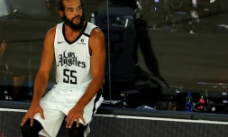 Joakim Noah avec le maillot des Los Angeles Clippers lors des play-offs NBA le 13 août 2020 à Lake Buena Vista, en Floride