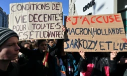 Manifestation d'étudiants devant le Crous à Lyon, le 12 novembre 2019