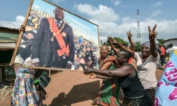 Les Ivoiriens se réjouissent de l'acquittement par la CPI de l'ancien président Laurent Gbagbo le 15 janvier 2019 dans sa ville natale de Gagnoa

