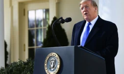 Le président américain Donald Trump à la Maison Blanche, le 15 février 2019 à Washington