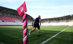 Un joueur du Stade français à l'entraînement le 11 juin 2020 à Paris