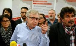 Le candidat du Grand Est Jean-Pierre Masseret lors d'une conférence de presse le 8 décembre 2015 à Charlevilles-Mézières