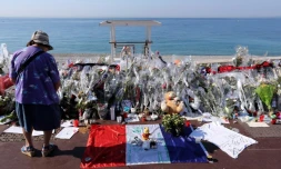 Mémorial en hommage aux victimes de l'attentat sur la Promenade des Anglais, le 19 juillet 2016 à Nice