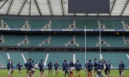 Les joueurs français à l'entraînement, le 9 février 2019 au Stade de France 