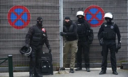 La police belge Ă Molenbeek-Saint-Jean le 18 mars 2016