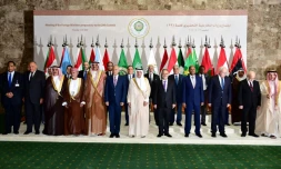 Réunion des ministres arabes des Affaires étrangères le 12 avril 2018 à Ryad pour préparer le sommet annuel arabe prévu dimanche en Arabie saoudite