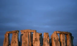 Le site préhistorique de Stonehenge, près d'Amesbury, le 19 janvier 2022 au Royaume-Uni
